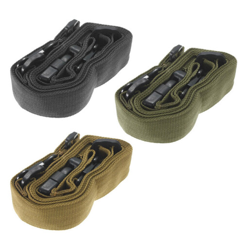 (Green) EDC 3-point Strap Three Point Tactical Sling Multi-function Adjustable String Clip Airsoft Strap 2