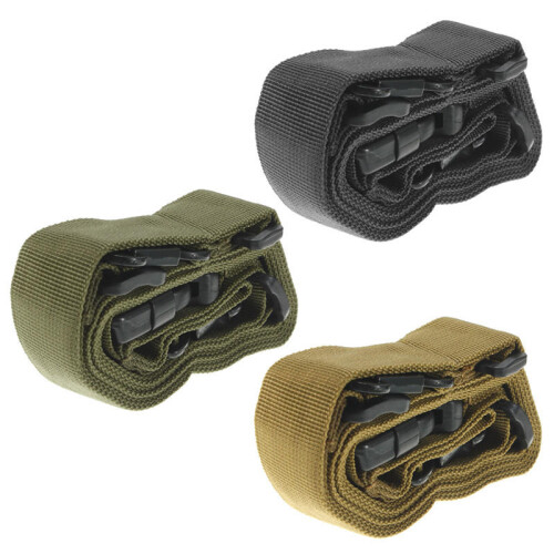 (Black) EDC 3-point Strap Three Point Tactical Sling Multi-function Adjustable String Clip Airsoft Strap 1
