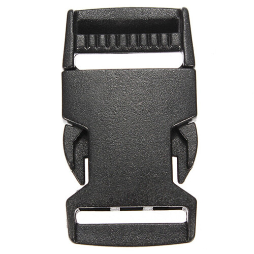 (25mm) Plastic Webbing Strap Side Release Buckle Black