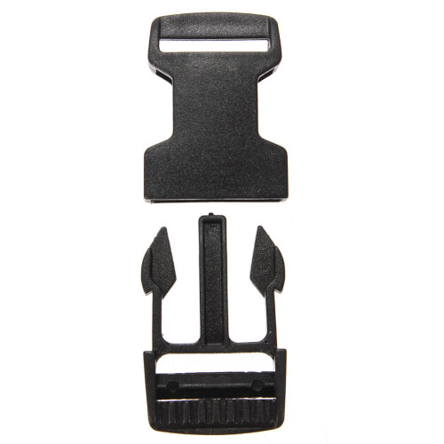 (25mm) Plastic Webbing Strap Side Release Buckle Black 2