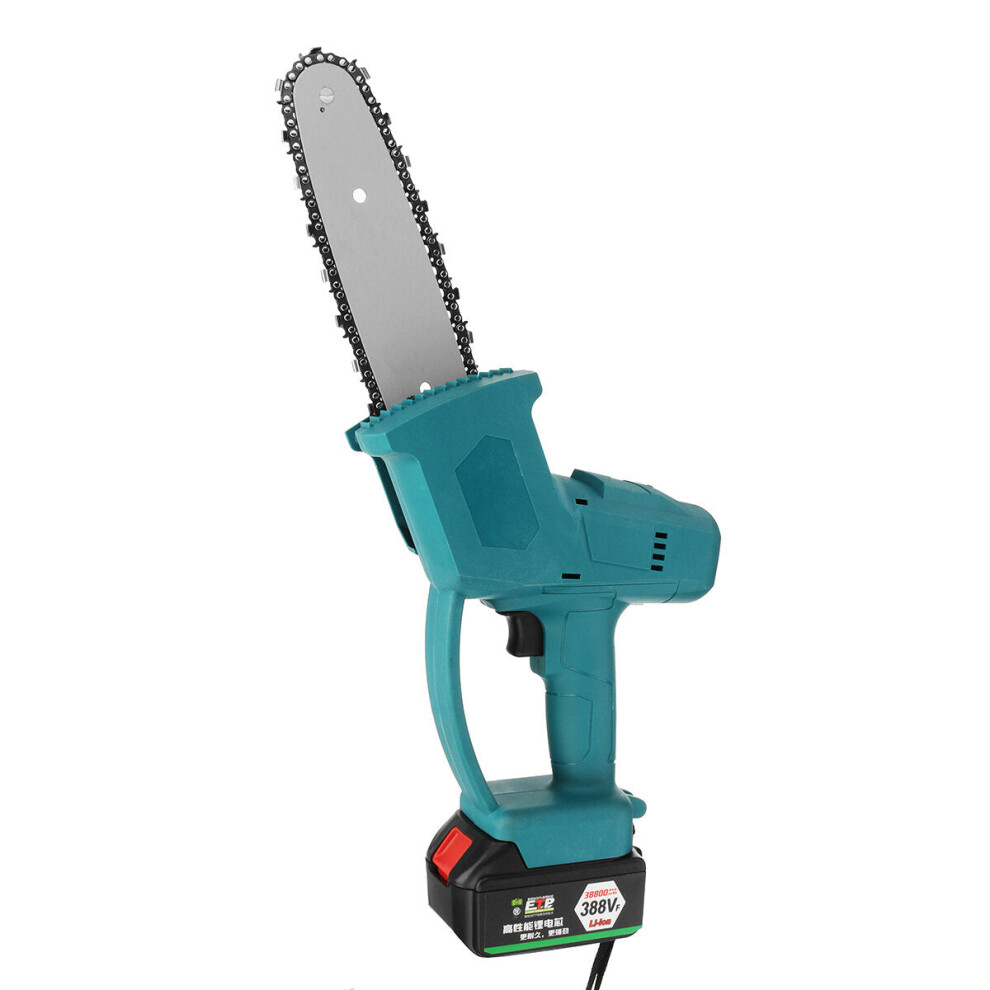 (One Battery) 388Vf 8Inch Rechargable Chainsaws Mini Electric Saw Woodworking Pruning Shears 9078193478495