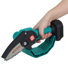 (Green) 3000W 4 Inch Electric Chain Saw Portable One Hand Saw Carpentry Mini-chainsaw Garden Tool