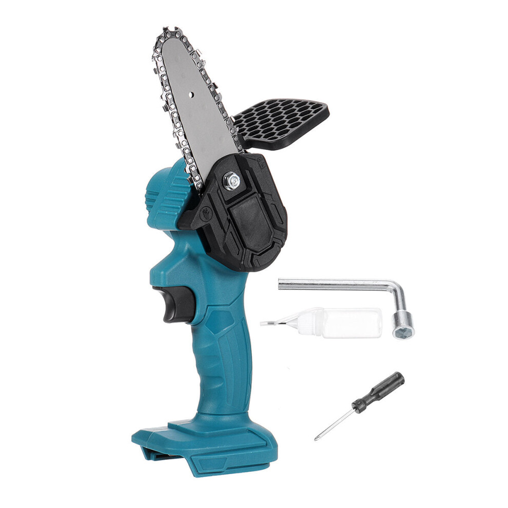 (Without Battery) 4inch 800W 48VF Electric Chain Saw Portable Handheld Wood Cutter Woodworking Cutting Tool EU Plug