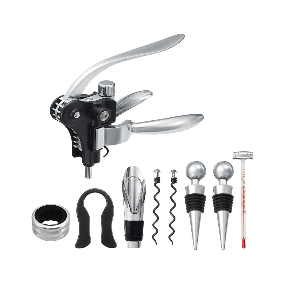 10 Piece Wine Opener Bottle Opener Corkscrew Cap Removal Tool Set Wooden Box