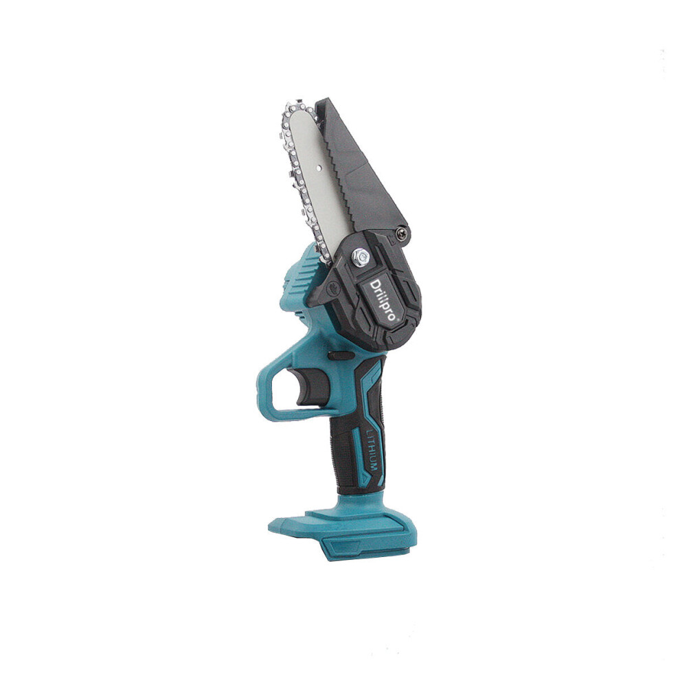 (Blue) 4 Inch Electric Chain Saw Portable One-hand Saw Wood Cutter for Makita 18V Battery