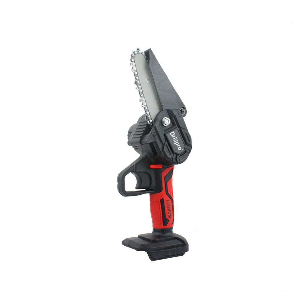 (Red) 4 Inch Electric Chain Saw Portable One-hand Saw Wood Cutter for Makita 18V Battery