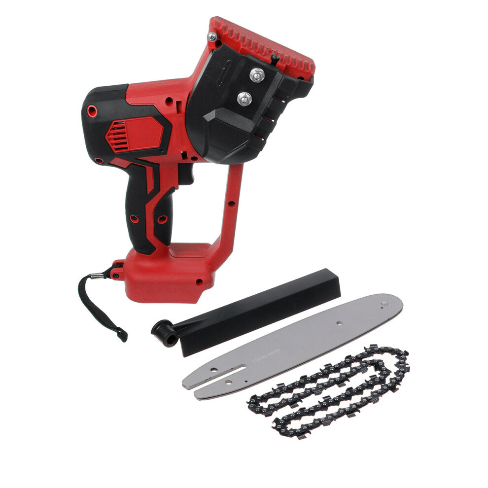 (Red) 8 Inch Chainsaw Portable Cordless Electric Chain Saws Woodworking Power Tool For Makita 18V Battery