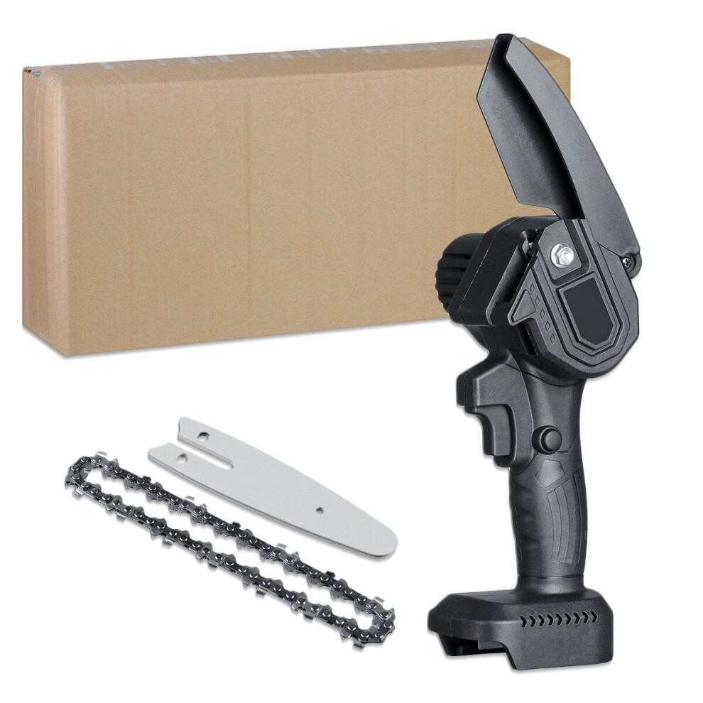(Without Battery) 21V Cordless Electric Chainsaw Chain Saw Handheld Garden Wood Cutting Tool With Battery 9078193478693
