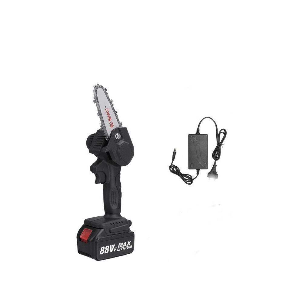 (One Battery) 4 Inch 15000mAh Mini Electric Chain Saw Pruning Chainsaw Cordless Garden Tree Logging Trimming Saw