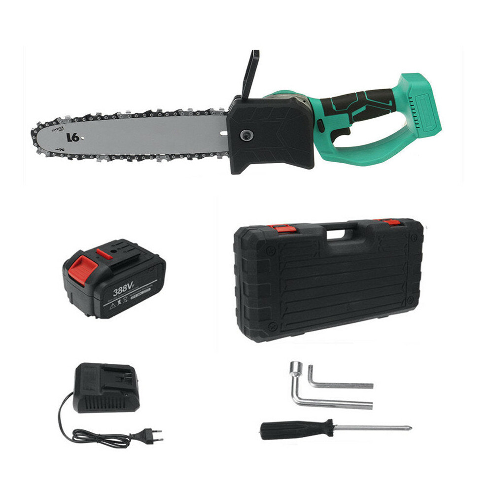 (1 Battery Set) 388VF Electric Cordless Saw Chain Saw Woodworking W/ Battery Kit