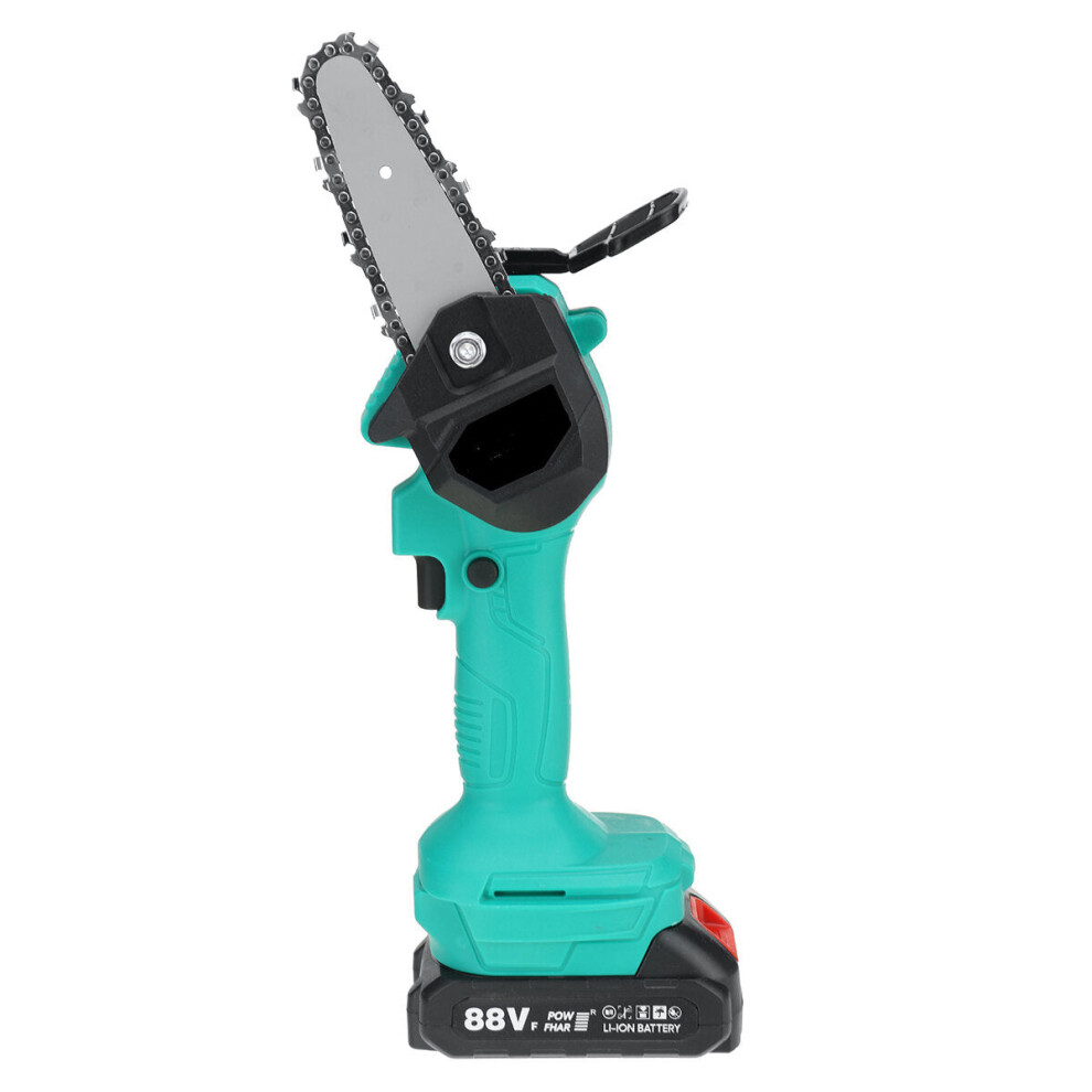 (Two Batteries) 1200W 4Inch Cordless Electric Chain Saw One-Hand Saws Woodworking 7500Mah Battery 9078193474503