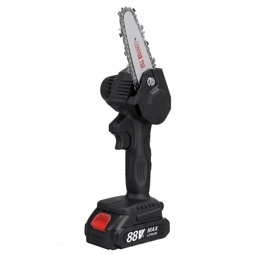 (One Battery) 4 Inch 7500mAh Mini Electric Chain Saw Pruning Chainsaw Cordless Garden Tree Logging Trimming Saw