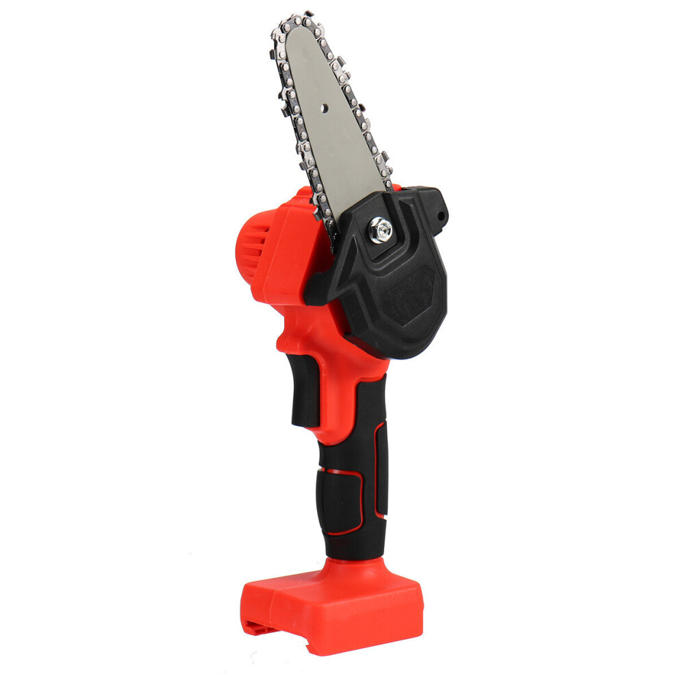(Red, Without Battery) 220V Mini Chainsaw Cordless Electric Saw Hand-held Rechargeable Electric Logging Saw With Brushless Motor