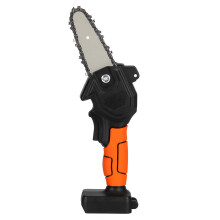 (Black, Two Batteries) 220V Mini Chainsaw Cordless Electric Saw Hand-held Rechargeable Electric Logging Saw With Brushless Motor