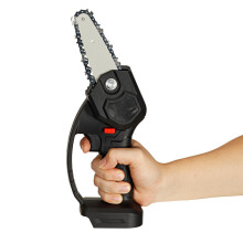 (Black) 550W 4" Mini Cordless One-Hand Saw Woodworking Electric Chain Saw Wood Cutter