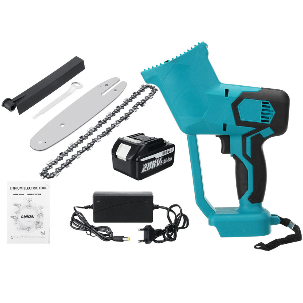(One Battery) 8inch 21V 1500W Electric Cordless One-Hand Saw Chain Saw Woodworking with Battery Kit