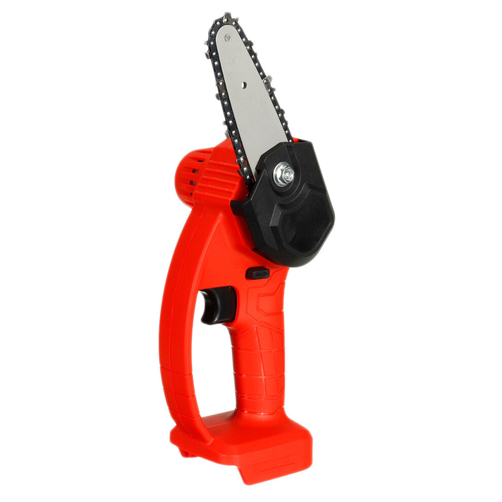(Red, EU Plug) 550W 98VF 4inch Rechargeable Electric Chain Saw Woodworking Cutting Saw