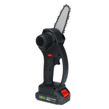 (Black, AU Plug) 550W 98VF 4inch Rechargeable Electric Chain Saw Woodworking Cutting Saw