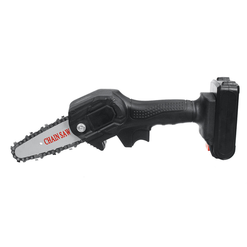 (One Battery, US Plug) 4" Mini Cordless Electric Chain Saw Wood Cutter Woodworking One-Hand Saw