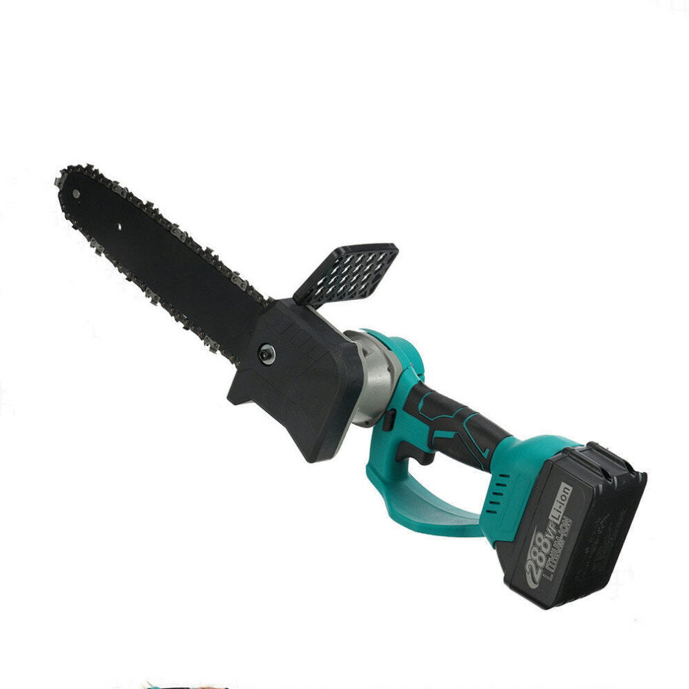 (One Battery, UK Plug) 1500W 10In Electric Rechargeable Chain Saw Multifunctional Logging Saw Wireless Saw Pruning Saw