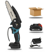 (One Battery) 88VF 6 Inch Electric Chain Saw 1500W Cordless One-Hand Saws Woodworking Tool Wood Cutter