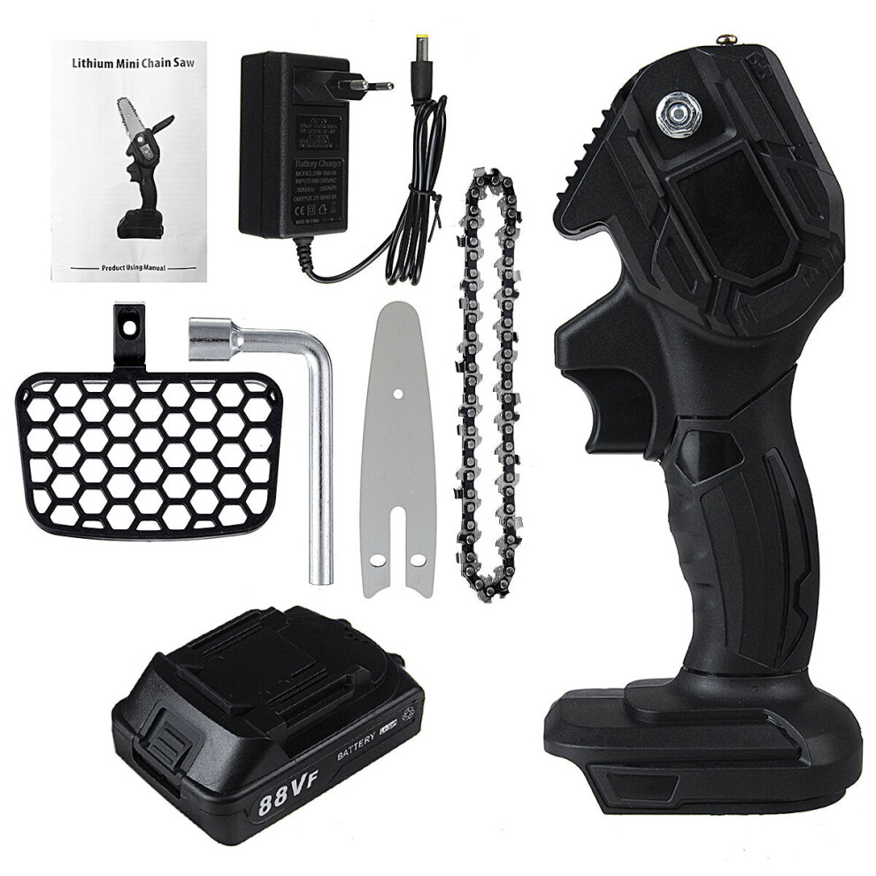 (With 1 Battery) 88Vf 21V Electric Cordless One-Hand Saw Woodworking Chain Saw 9078193471311
