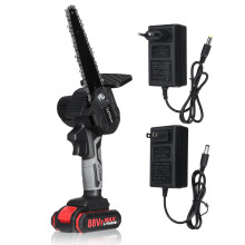 (One Battery, EU Plug) 6 Inch Portable Electric Pruning Saw Rechargeable One-hand Woodworking Electric Chain Saws