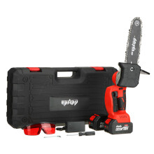 (Two Batteries, US Plug) 8 Inch Cordless Brushless Electric Chain Saw W/ 4Ah Battery Rechargeable Chainsaw