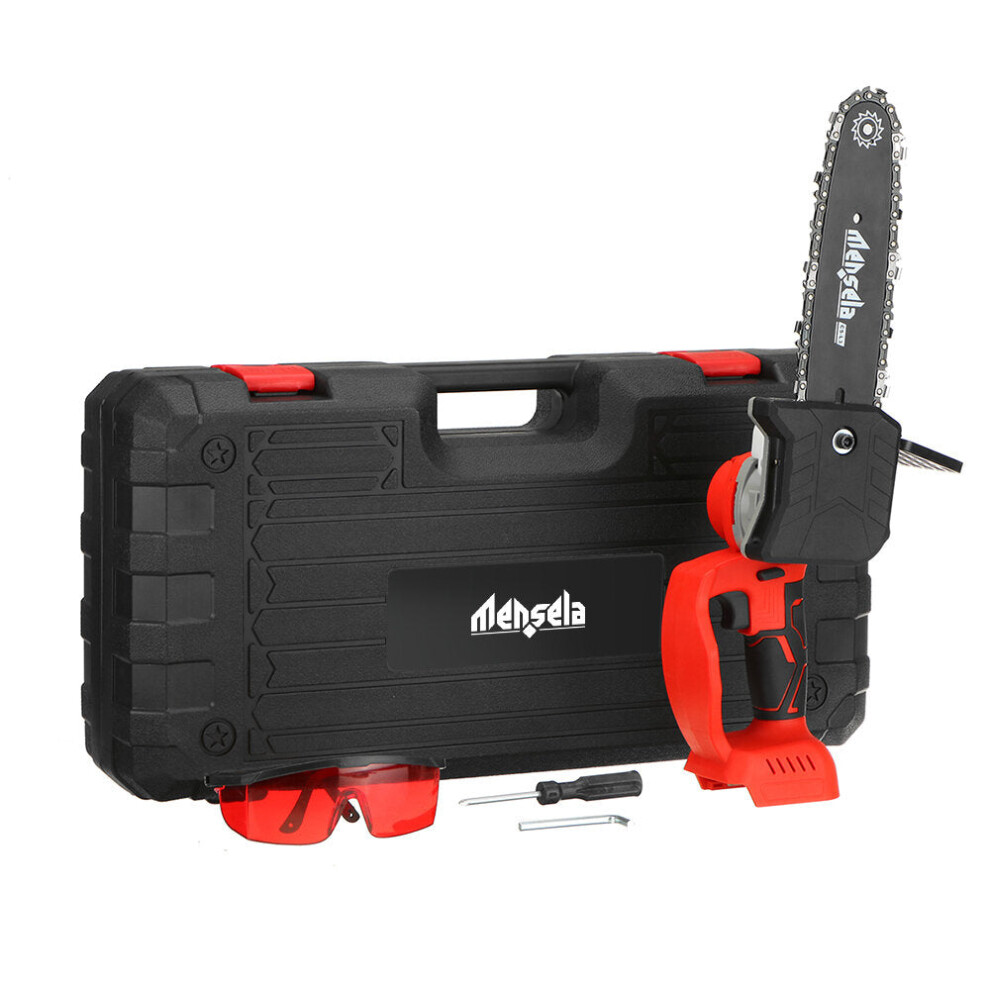 (One Battery, UK Plug) 8 Inch Cordless Brushless Electric Chain Saw W/ 4Ah Battery Rechargeable Chainsaw