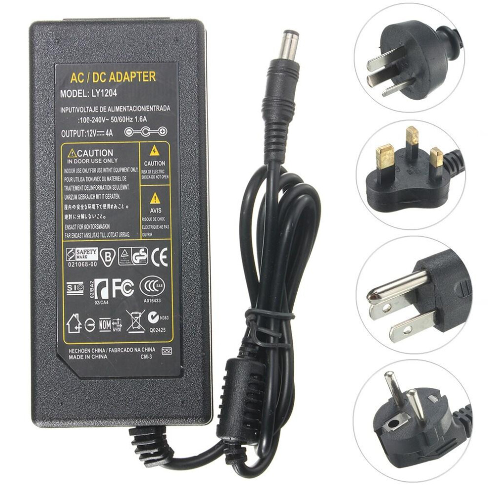 (Us Plug) Ac100-240V To Dc12v 3A 36W Power Suply Driver Adapter Transformer For Led Strip Lighting 8727971814413