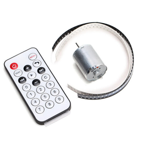 (Blue) DIY Rotating LED Kit POV Soldering Training Kit Upgraded Version 2