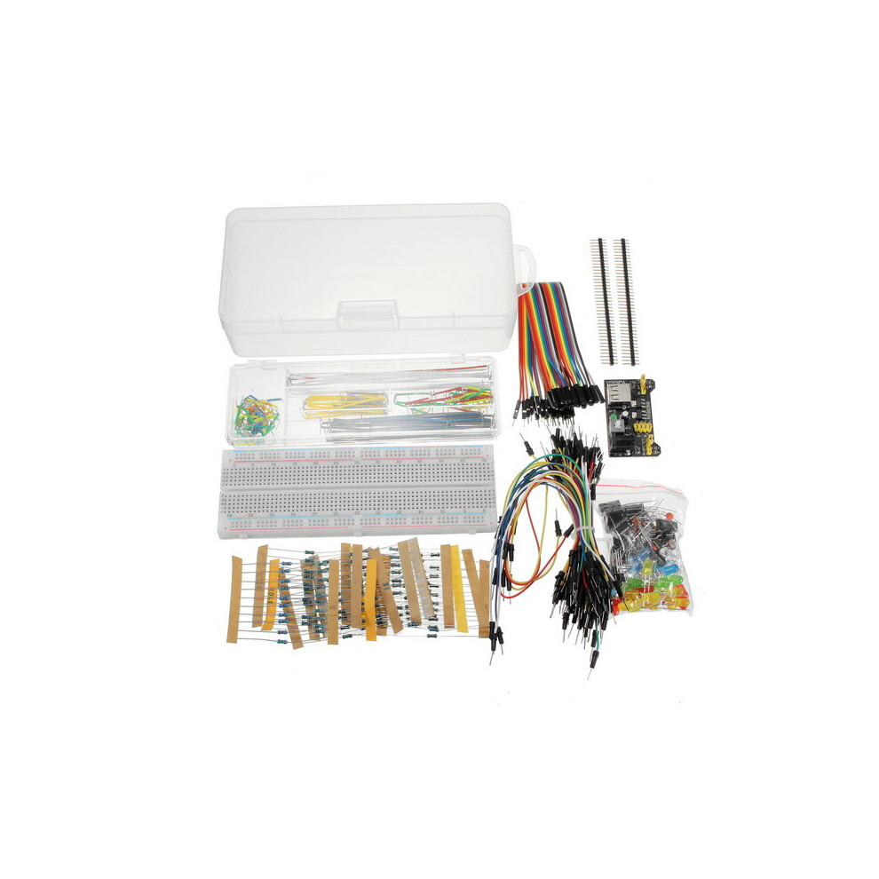 Power Supply Module 830 Hole Breadboard Resistor Capacitor LED Kit