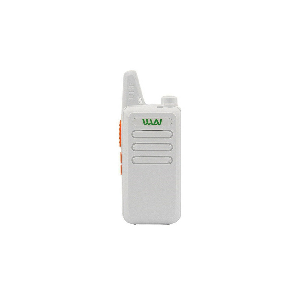 (White) Mini UHF 400-470 MHz Handheld Transceiver Two Way Ham Radio HF Communicator Walkie Talkie