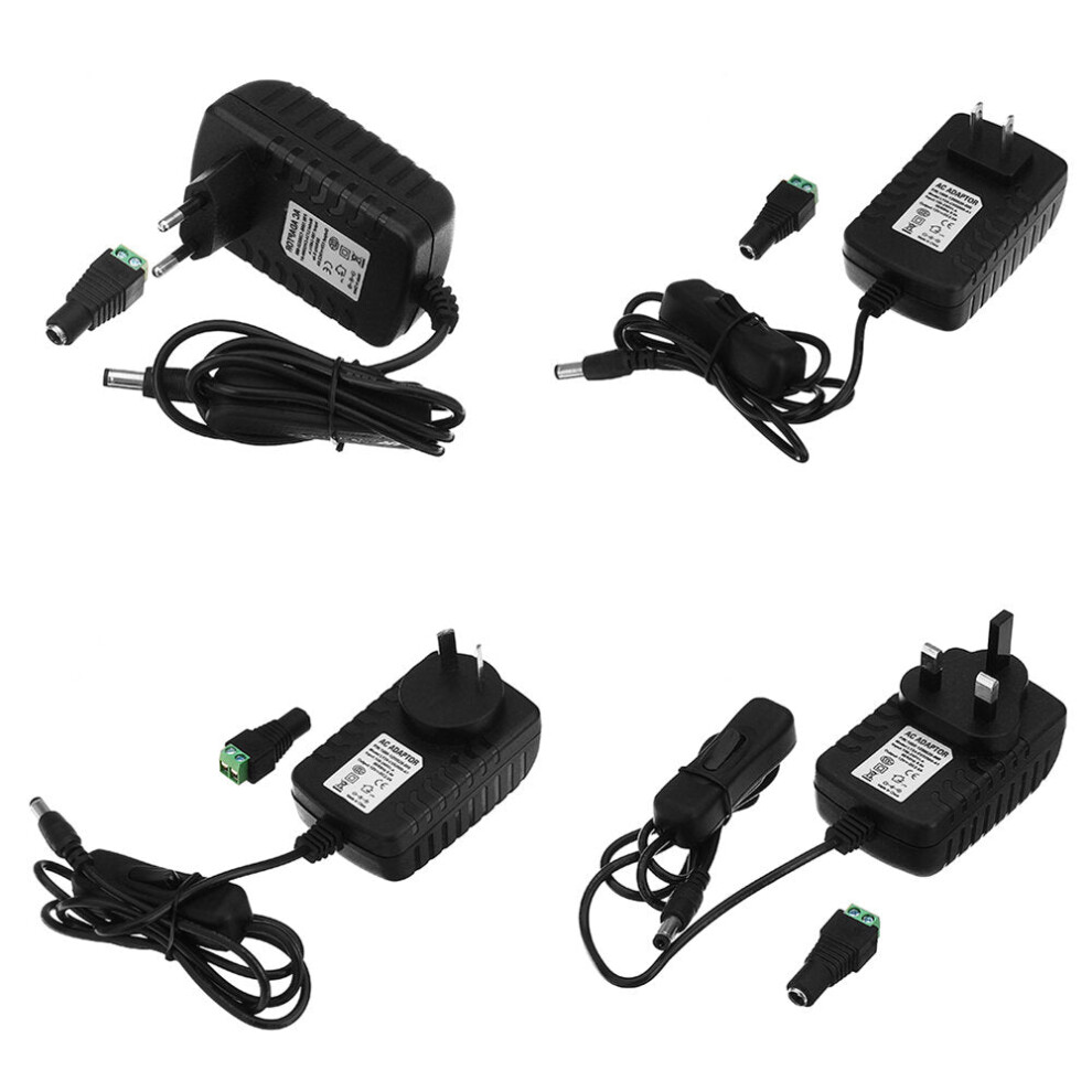 (AU Plug) AC85-265V to DC12V 2A 24W Power Supply Adapter with Switch for LED Strip Light