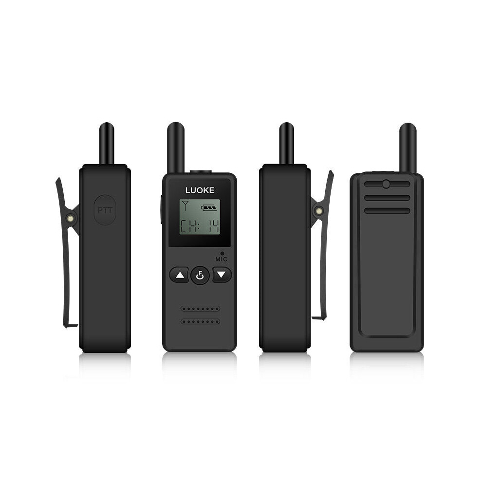 (Black, US Plug) 45g Mini Ultra Thin Handheld Radio Walkie Talkie Hotel Driving Civilian Interphone Intercom