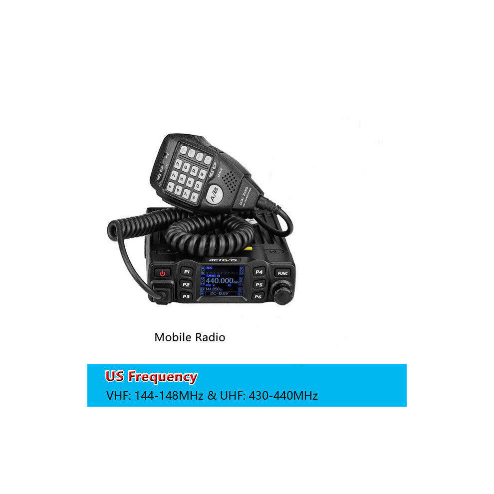 (Us Plug) Car Two-Way Radio Station 200Ch 25W High Power Vhf Uhf Mobile Radio Car Radio Chirp Ham Mobile Radio Transceiver 8727971649435