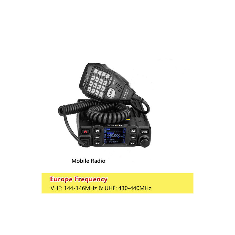 (EU Plug) Car Two-Way Radio Station 200CH 25W High Power VHF UHF Mobile Radio Car Radio CHIRP Ham Mobile Radio Transceiver