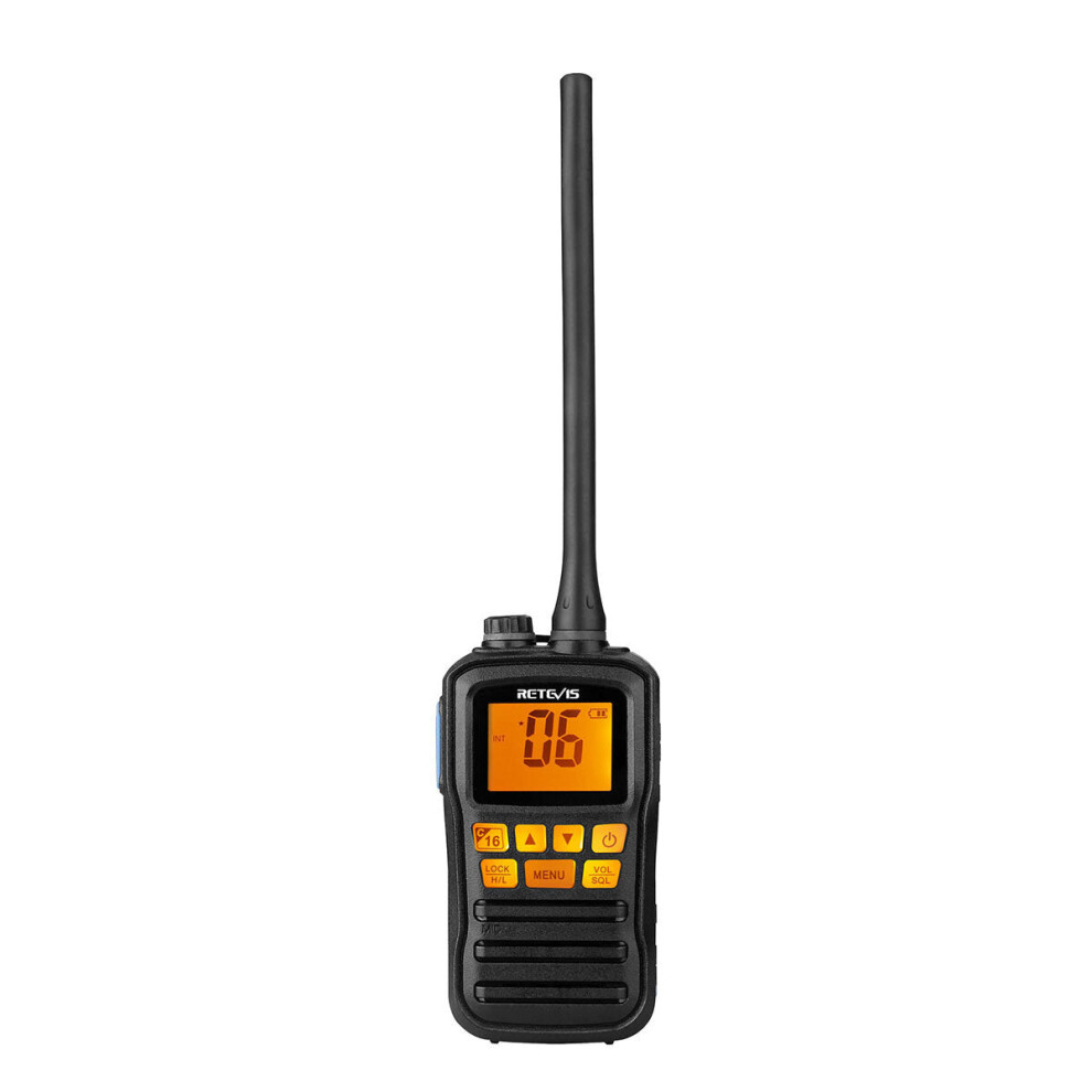 3W LCD VHF Marine Transceiver IPX7 Waterproof Handheld Walkie Talkie Float Vessel Talk Two Way Radio