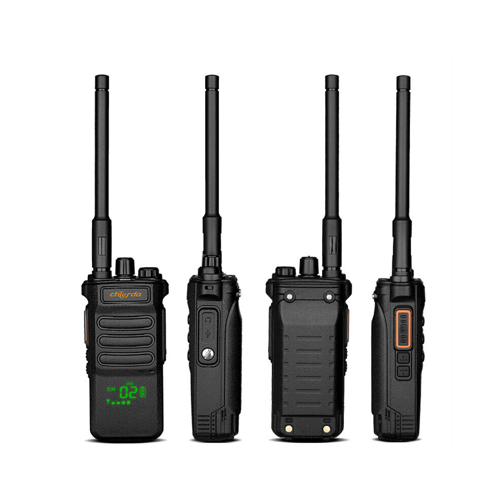 (EU Plug) 10W 2500mAh Professional Walkie Talkie LED Display Flashlight Lighting 400-480MHz Portable Civilian Outdoor Site Two Way Radio