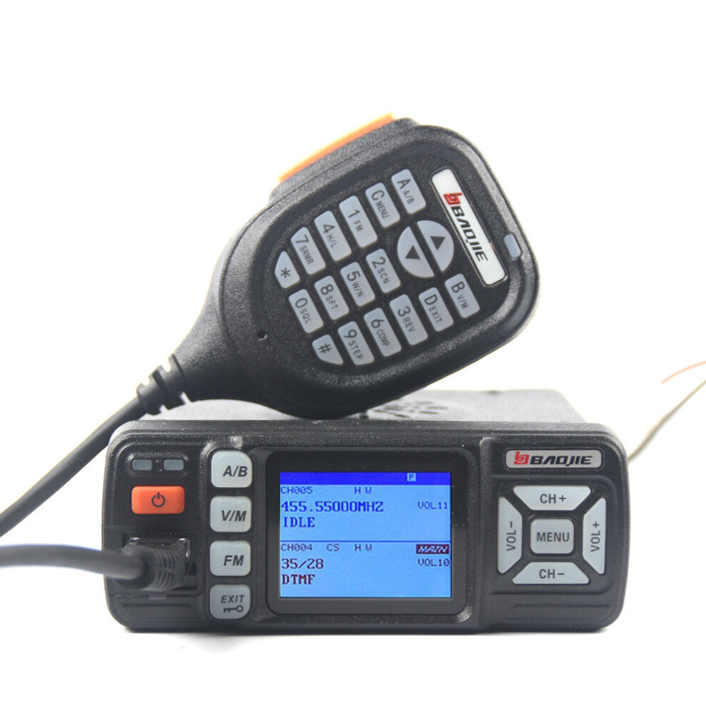 Dual Band Car Mobile Radio VHF 136-174Mhz UHF 400-490MHz 256CH 25W Two Way Radio FM Transceiver Walkie Talkie