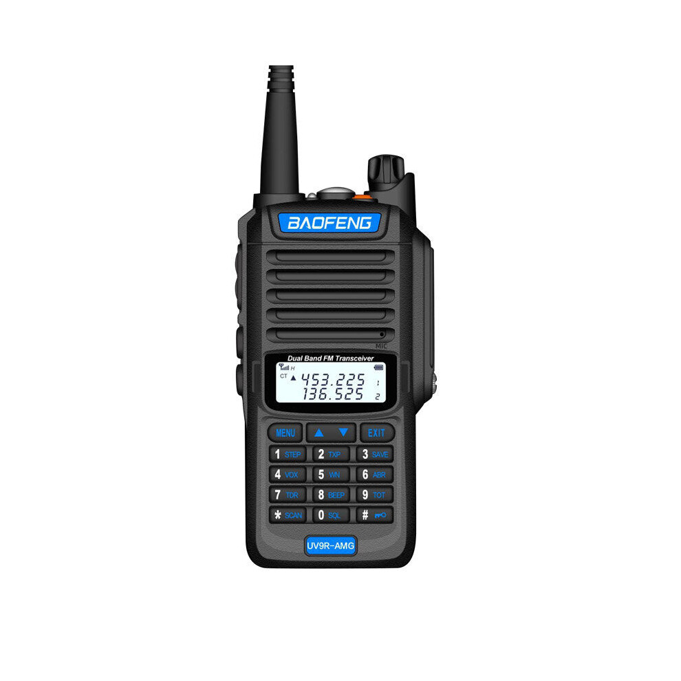 (Blue) Radio Walkie Talkies 10W High Power UV Dual Band Walkie Talkie IP68 Waterproof Walkie Talkie
