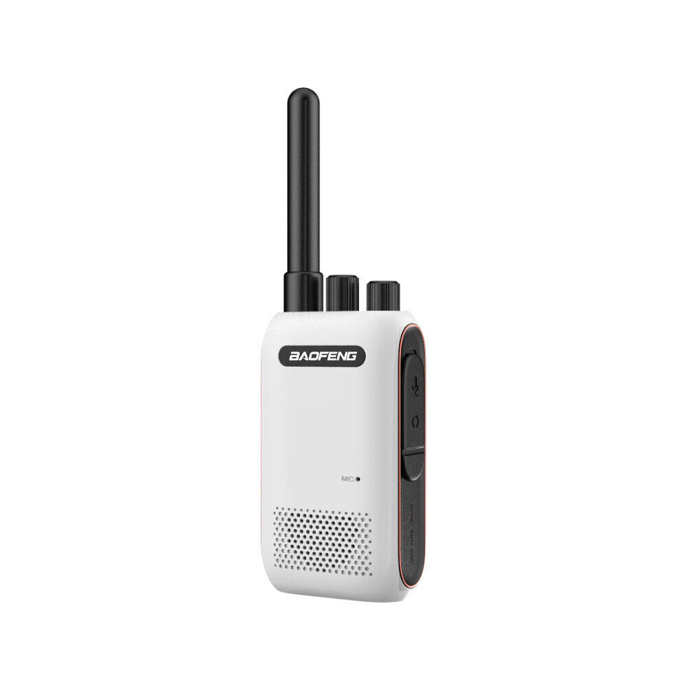(White, US Plug) 5W Mini Walkie Talkie UHF 400-480MHz 16CH Smart Portable Radio Transceiver