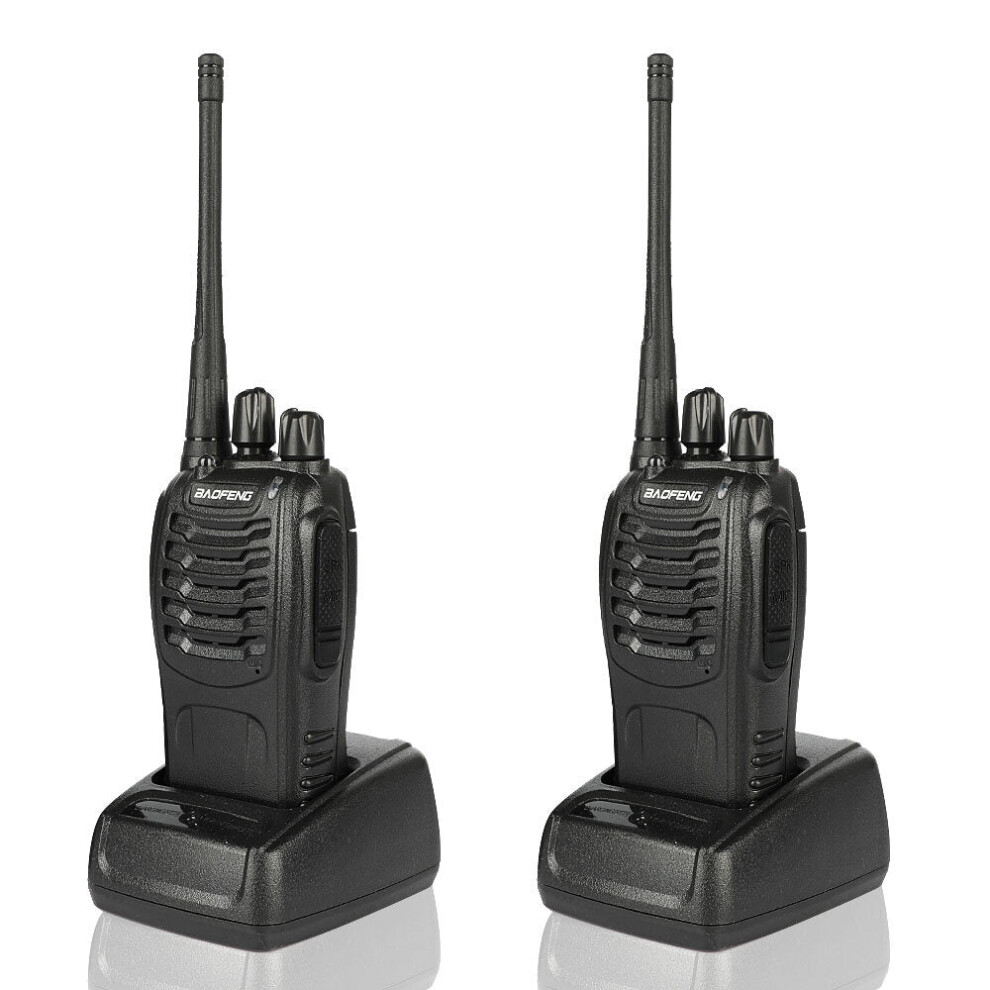 (USB Charger) 2Pcs/set BF-888S Walkie Talkie Portable Radio Station BF888s 5W 16CH UHF 400-470MHz BF 888S walkie-talkie two-way Radio