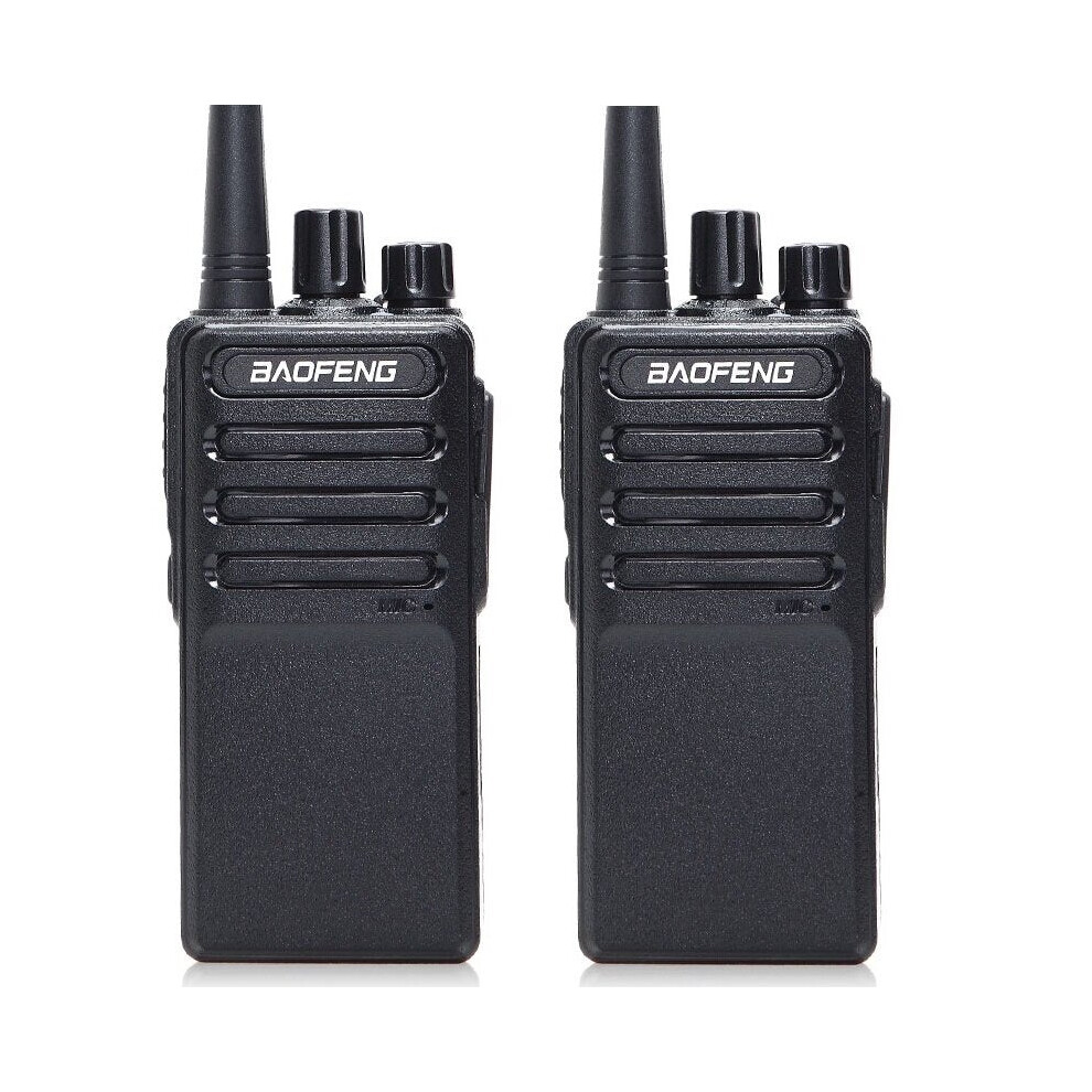 (US Plug) 2pcs BF-V9 Mini Walkie Talkie USB Fast Charge 5W UHF 400-470MHz Ham CB Portable Two Way Radio