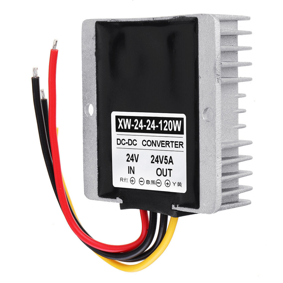 (5A) Waterproof 18-36V To 24V DC Buck Power Converter 2A/5A/8A/10A Multiple Protection Step Down Module Voltage Adapter for Car Alarms LED Car Display