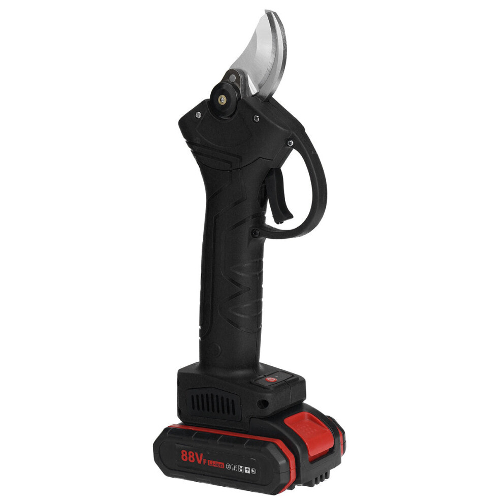 (Black, with 1 Battery) 98VF Cordless Pruner Electric Pruning Shears with Lithium-ion Battery Efficient Fruit Tree Bonsai Pruning Branche Cutter
