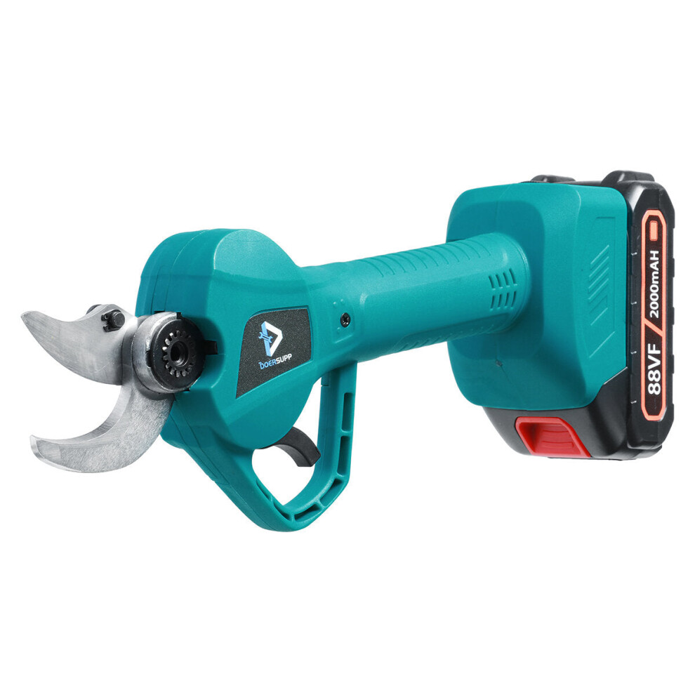 (One Battery, EU Plug) Electric Pruning Shears Rechargeable Garden Pruner Branch Cutter Cutting Tools