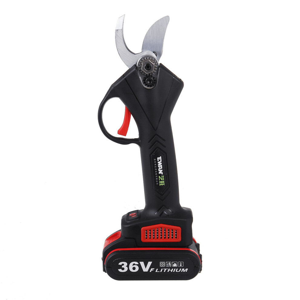 (Two Batteries) 36VF 25mm Cordless Electric Pruning Shears Cutter Li-ion Tree Branch Cutting Tool
