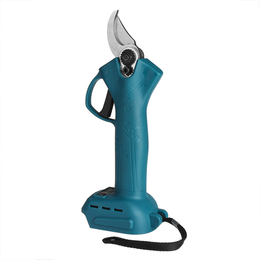 (Blue) 30mm Cordless Electric Scissors Pruning Shears 4 Gear Adjustable Tree Branch Pruner