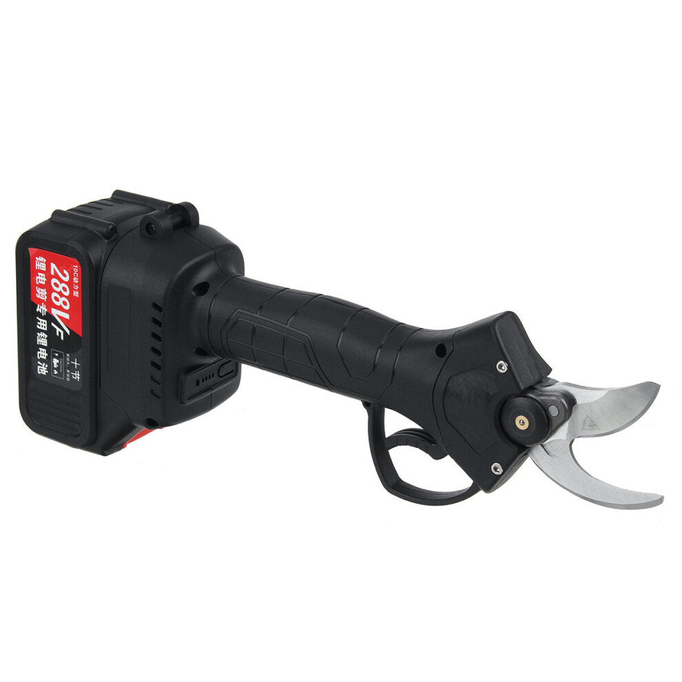 (One Battery, US Plug) Cordless Rechargeable Electric Pruning Shears Garden Scissor Hedge Trimmer